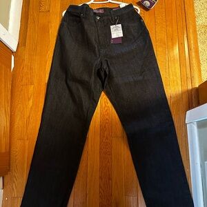 Gloria Vanderbilt Black Wide-Leg Jeans size 14 women